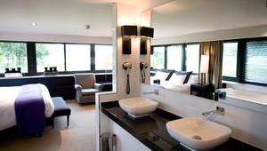 Open bathroom